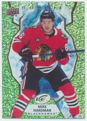 2021-22 UPPER DECK ICE - MIKE HARDMAN #129 ROOKIE GREEN