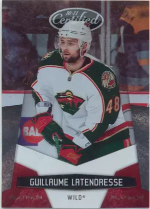 2010-11 CERTIFIED - GUILLAUME LATENDRESSE #74 PLATINUM RED 620/999