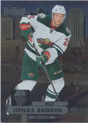 2013-14 FLEER SHOWCASE - JONAS BRODIN #MU-6 METAL UNIVERSE