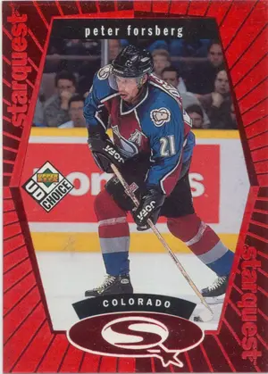1998-99 UD CHOICE - PETER FORSBERG #SQ20 STARQUEST RED
