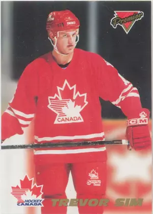 1993-94 O-PEE-CHEE PREMIER - TREVOR SIM #11 TEAM CANADA