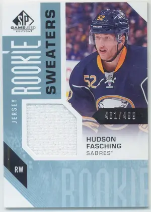 2016-17 SP GAME USED - HUDSON FASCHING #RS-HF ROOKIE SWEATERS 481/499