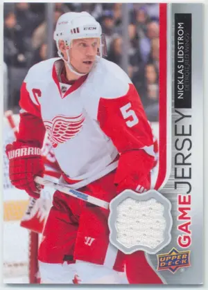 2014-15 UPPER DECK - NICKLAS LIDSTROM #GJ-NI GAME JERSEY