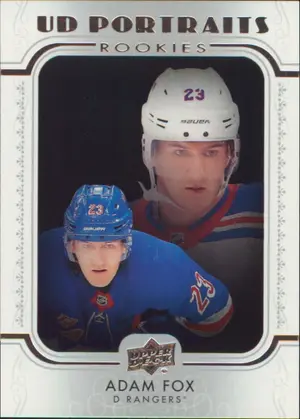 2019-20 UPPER DECK - ADAM FOX #P-63 UD PORTRAITS ROOKIES