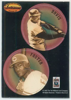 1993 Ted Williams Card Company - Tommy Davis/George Foster #25 Pogs