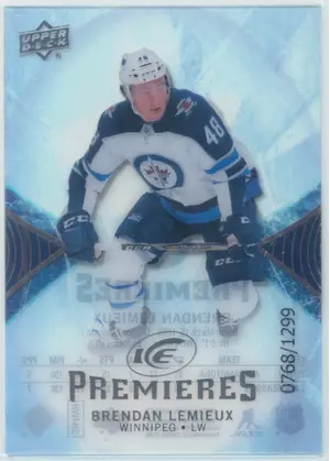 2017-18 ICE - BRENDAN LEMIEUX #123 ICE PREMIERES 768/1299