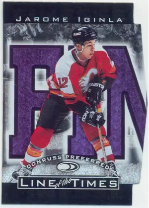 1997-98 DONRUSS PREFERRED - JAROME IGINLA LINE OF THE TIMES #7-A 1455/2500