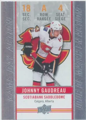 2018-19 TIM HORTONS - JOHNNY GAUDREAU #GDA-4 GAME DAY ACTION