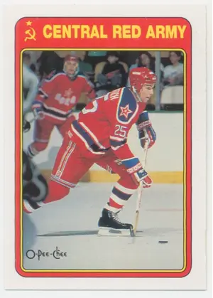 1990-91 O-PEE-CHEE - DIMITRI KHRISTICH #16R CENTRAL RED ARMY