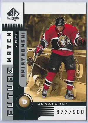 2001-02 SP Authentic (Future Watch) #164 Joel Kwiatkowski RC (877/900)