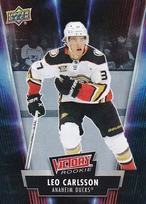 2024 Upper Deck National Hockey Card Day Victory Black Rookies V-15 Leo Carlsson