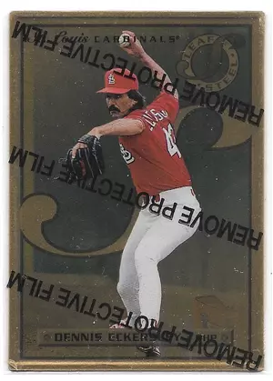 1996 Leaf Preferred Steel Gold Promo #56 Dennis Eckersley