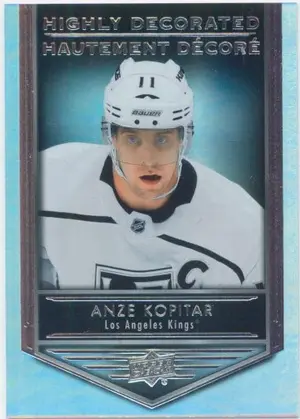 2019-20 TIM HORTONS - ANZE KOPITAR #HD-4 HIGHLY DECORATED