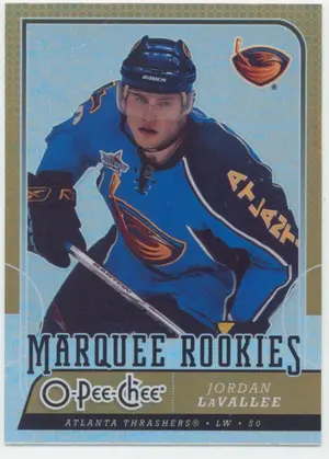2008-09 O-PEE-CHEE - JORDAN LaVALLEE #522 MARQUEE ROOKIES RAINBOW FOIL