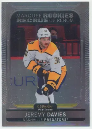 2021-22 O-PEE-CHEE PLATINUM - JEREMY DAVIES #252 MARQUEE ROOKIES