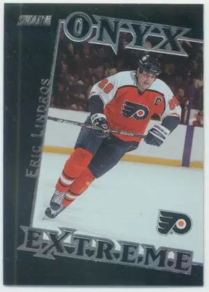 1999-00 STADIUM CLUB - ERIC LINDROS #OE4 ONYX EXTREME