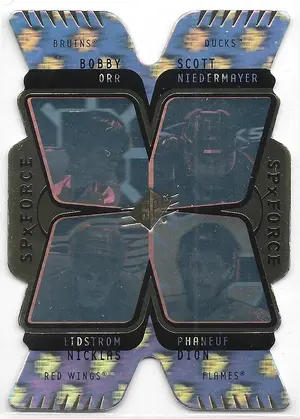 2007-08 SPx Force Quad Hologram #F5 Bobby Orr, Scott Niedermayer, Nicklas Lidstrom & Dion Phaneuf