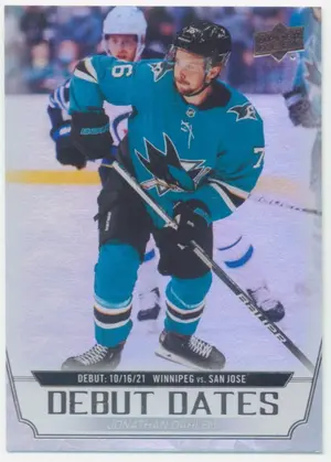 2022-23 UPPER DECK - JONATHAN DAHLEN #DD-10 DEBUT DATES