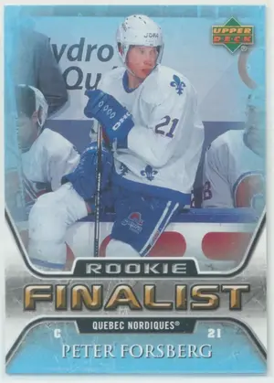 2005-06 UPPER DECK - PETER FORSBERG #87 ROOKIE FINALIST