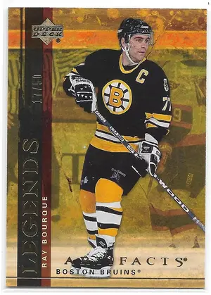 2007-08 Artifacts Gold #107 Ray Bourque (Legends) (17/50)