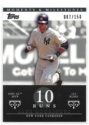 2007 Topps Moments & Milestones #36 Alex Rodriguez (067/150)