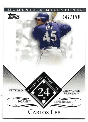 2007 Topps Moments & Milestones #145 Carlos Lee (042/150)