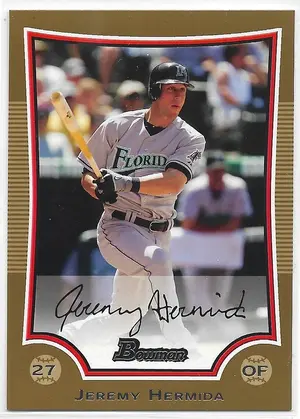 2009 Bowman Gold #160 Jeremy Hermida