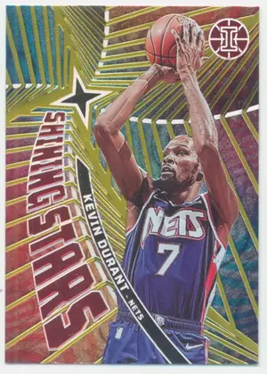 2021-22 Panini Illusions - Kevin Durant #13 Shining Stars Asia Red & Yellow Parallel