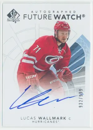 2017-18 SP AUTHENTIC - LUCAS WALLMARK #126 FUTURE WATCH 932/999