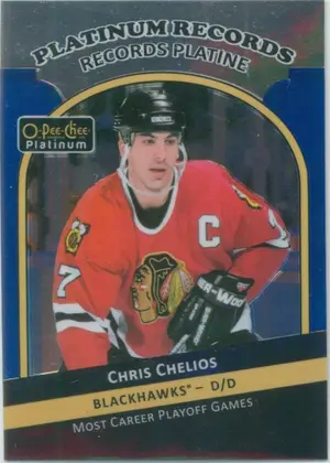 2017-18 O-PEE-CHEE PLATINUM - CHRIS CHELIOS #PR-15 PLATINUM RECORDS