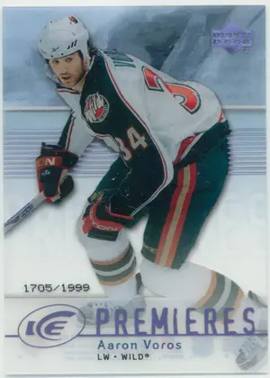 2007-08 ICE - AARON VOROS #138 ICE PREMIERES 1705/1999