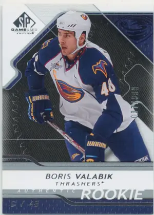 2008-09 SP GAME USED - BORIS VALABIK #107 AUTHENTIC ROOKIE 7/999