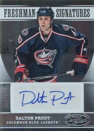 2012-13 CERTIFIED - DALTON PROUT #166 FRESHMAN SIGNATURES 467/999