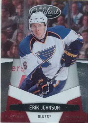 2010-11 CERTIFIED - ERIK JOHNSON #127 PLATINUM RED 363/999