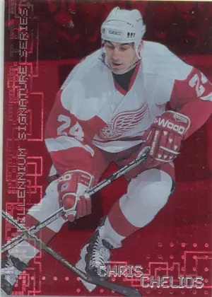 1999-00 BE A PLAYER MILLENNIUM - CHRIS CHELIOS #91 RUBY 919/1000