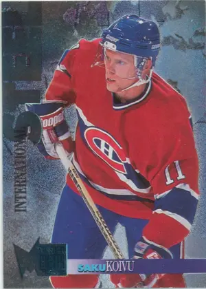 1995-96 FLEER METAL - SAKU KOIVU #10 INTERNATIONAL STEEL