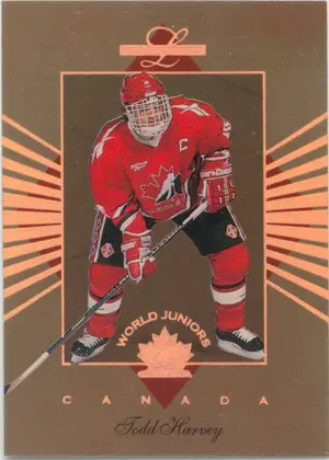 1994-95 LEAF LIMITED - TODD HARVEY #4 WORLD JUNIORS CANADA 4395/5000