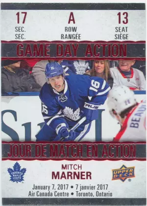 2017-18 TIM HORTONS - MITCH MARNER #GDA-13 GAME DAY ACTION