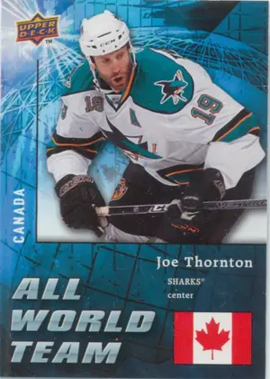 2009-10 UPPER DECK - JOE THORNTON #AW26 ALL WORLD TEAM
