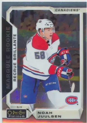 2018-19 O-PEE-CHEE PLATINUM - NOAH JUULSEN #167 ROOKIE