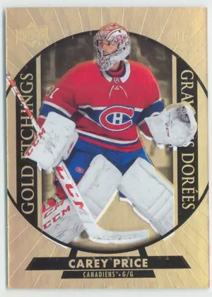 2020-2021 TIM HORTONS - CAREY PRICE #G-9 GOLD ETCHINGS