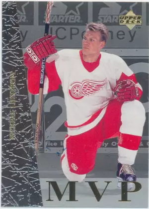 1996-97 COLLECTOR'S CHOICE - NICKLAS LIDSTROM #UD33 MVP