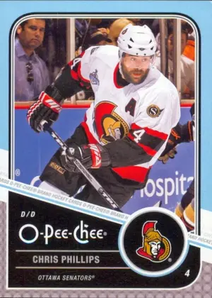 2011-12 O-PEE-CHEE - CHRIS PHILLIPS #11 PLAYOFF BEARD VARIATIONS