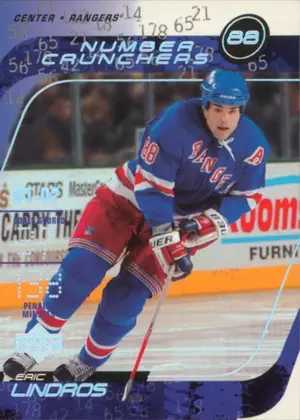 2002-03 UPPER DECK - ERIC LINDROS #NC8 NUMBER CRUNCHERS