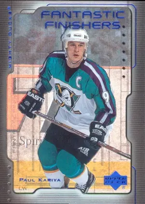 1999-00 UPPER DECK - PAUL KARIYA #FF13 FANTASTIC FINISHERS