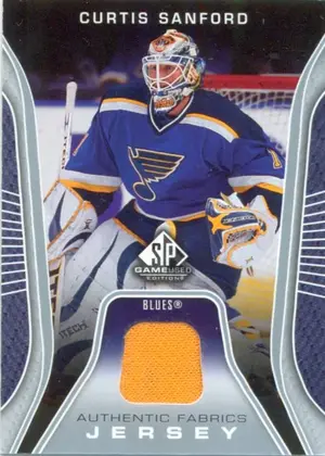 2006-07 SP GAME USED - CURTIS SANFORD #AF-CS AUTHENTIC FABRICS JERSEY