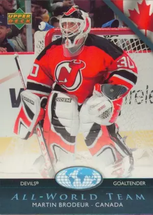 2007-08 UPPER DECK - MARTIN BRODEUR #AW2 ALL-WORLD TEAM