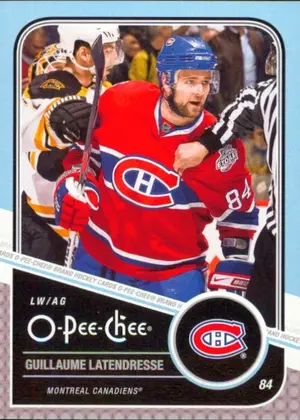 2011-12 O-PEE-CHEE - GUILLAUME LATENDRESSE #28 PLAYOFF BEARD VARIATIONS