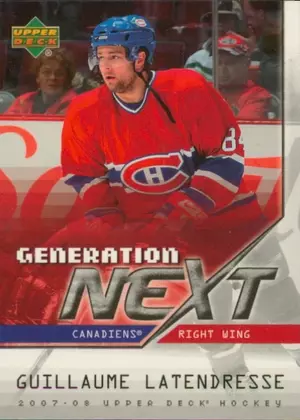 2007-08 UPPER DECK - GUILLAUME LATENDRESSE #GN7 GENERATION NEXT