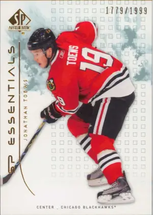 2009-10 SP AUTHENTIC - JONATHAN TOEWS #123 SP ESSENTIALS 1779/1999